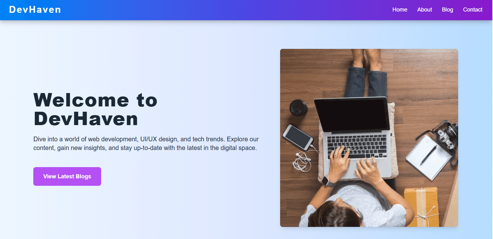 DevHaven - A Blog Website