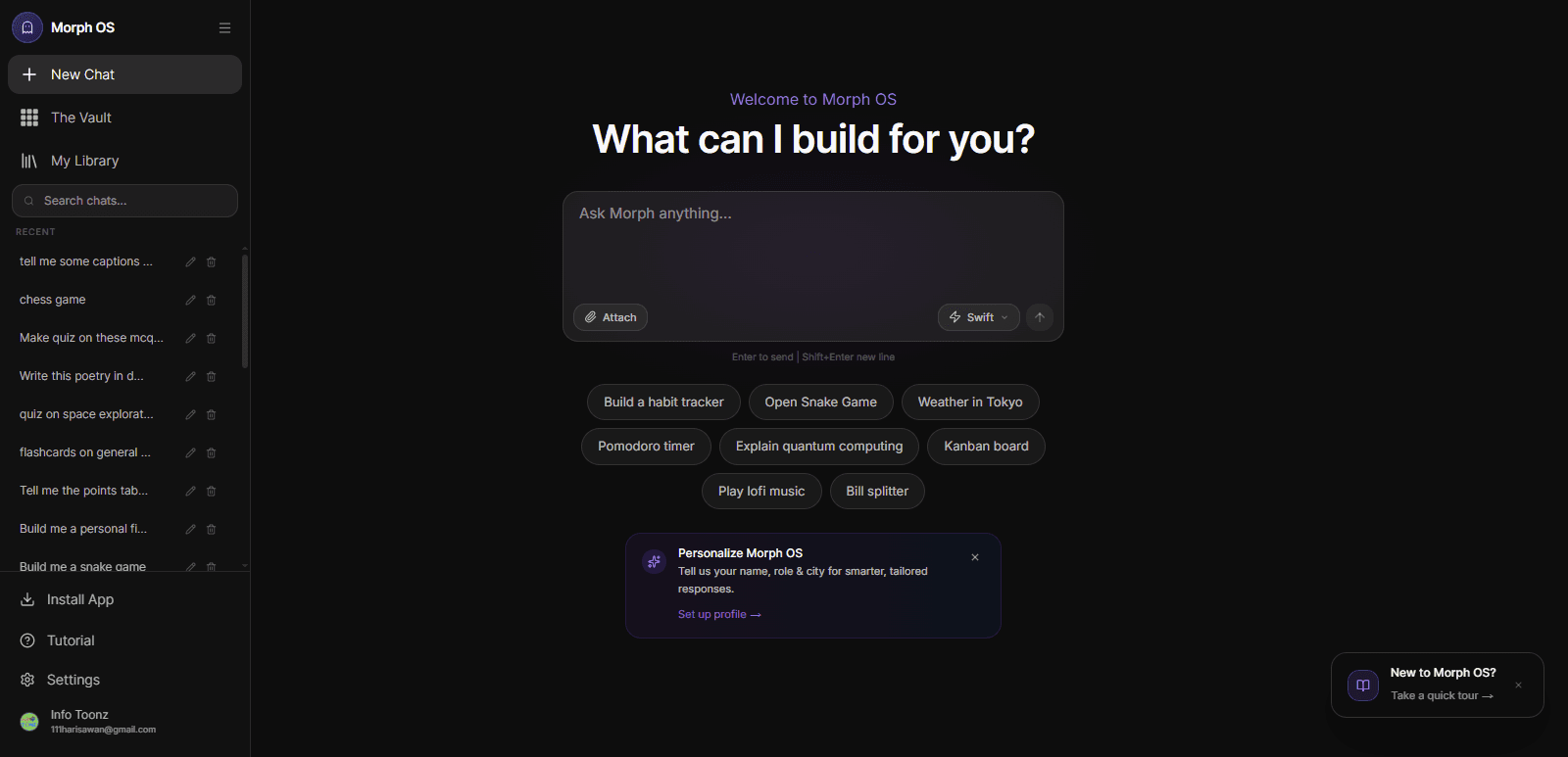 Morph OS - Generative AI Workspace