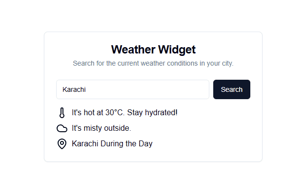 Weather Widget App
