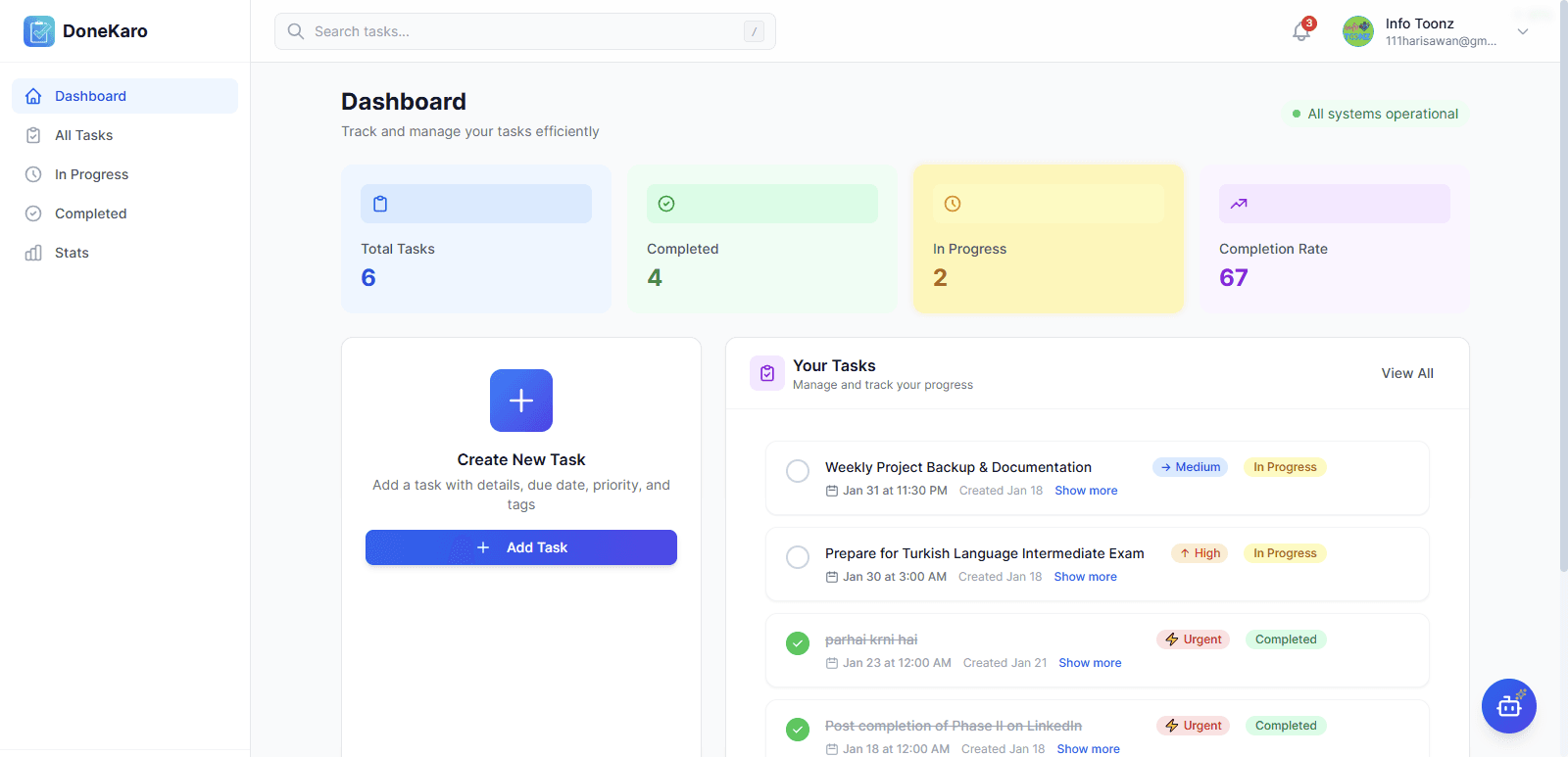 DoneKaro - AI Powered Todo App
